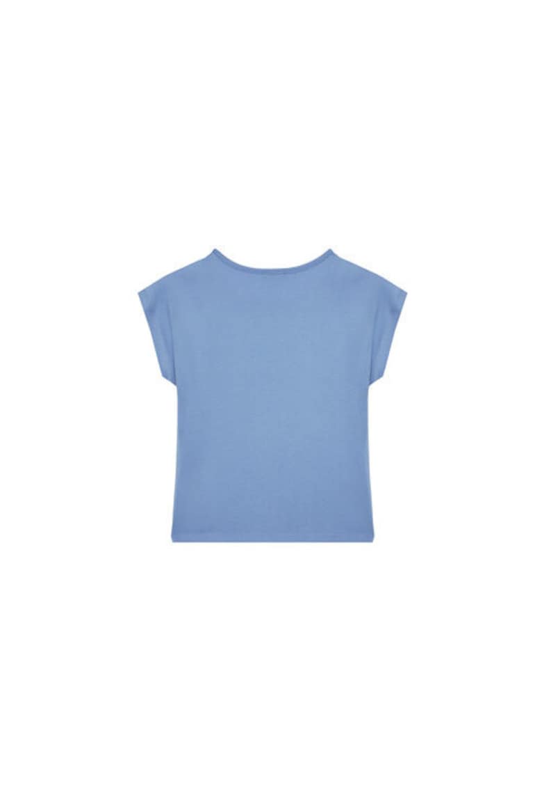 Tricou fete  3I1XC10P1 - Bumbac organic - Albastru - Albastru