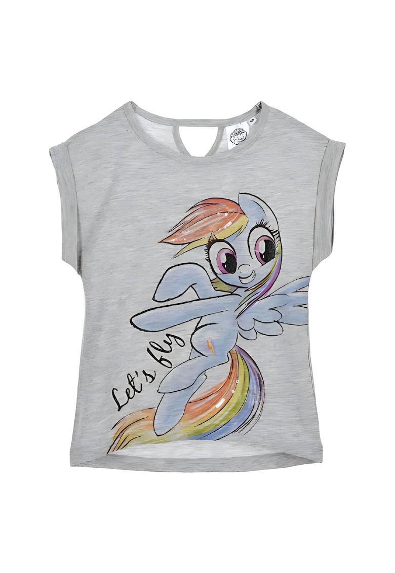 Tricou fete -  Bumbac - Gri -