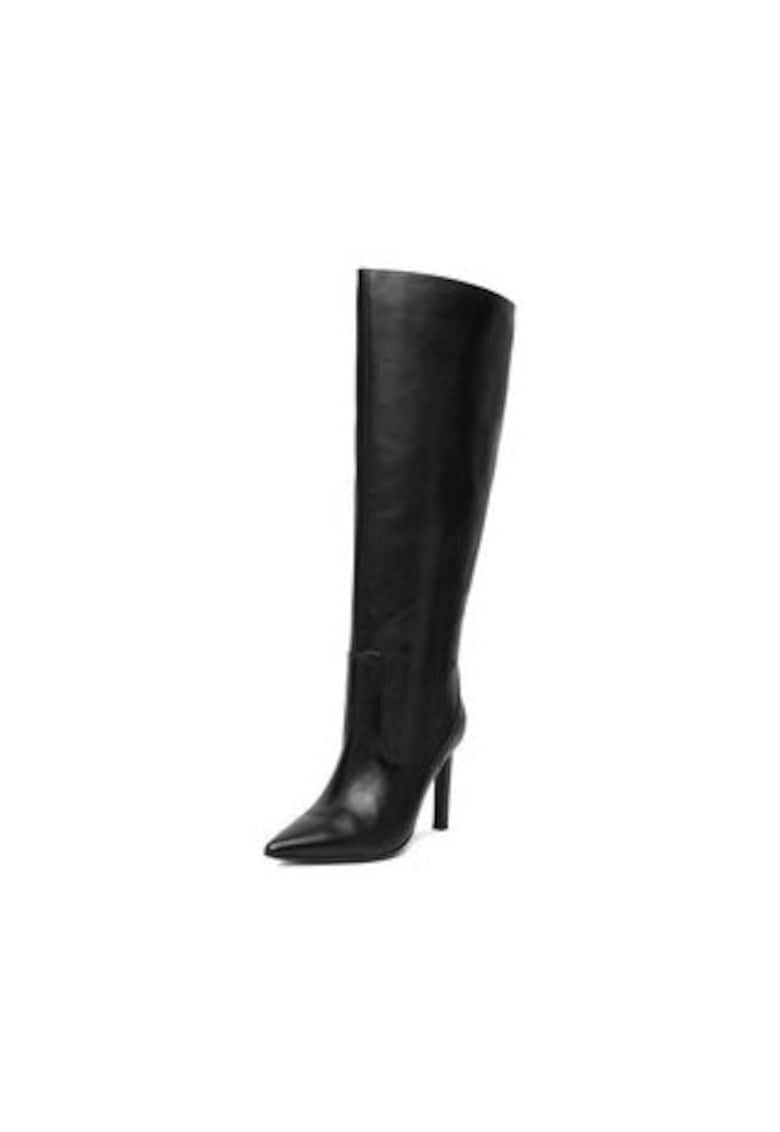 Cizme dama  EO-GLC511-17-3614 - piele naturala - negru - varf ascutit