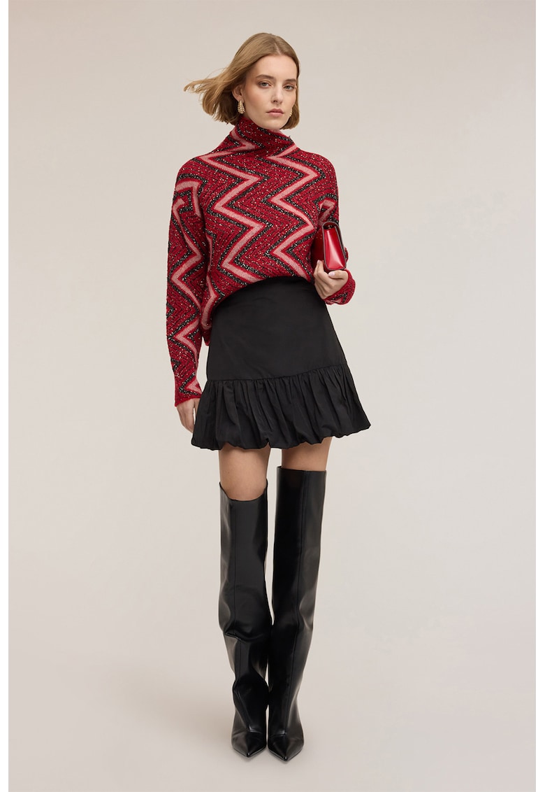 Fusta mini cu volane - Negru