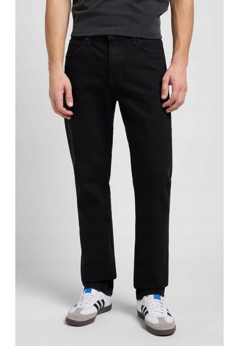 Blugi barbati  West - relaxati - negru - bumbac - elasticitate minima
