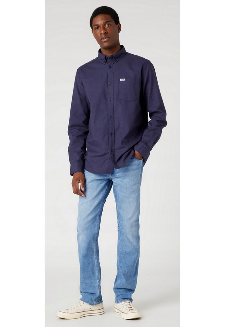 Blugi barbati Wrangler  803 - croi drept - respirabili - albastru - W32 L34