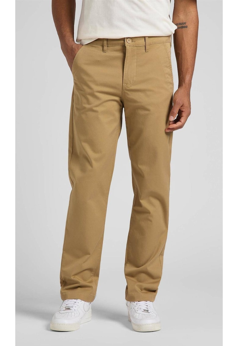 Pantaloni barbati  CHINO - bumbac/elastan - maro -