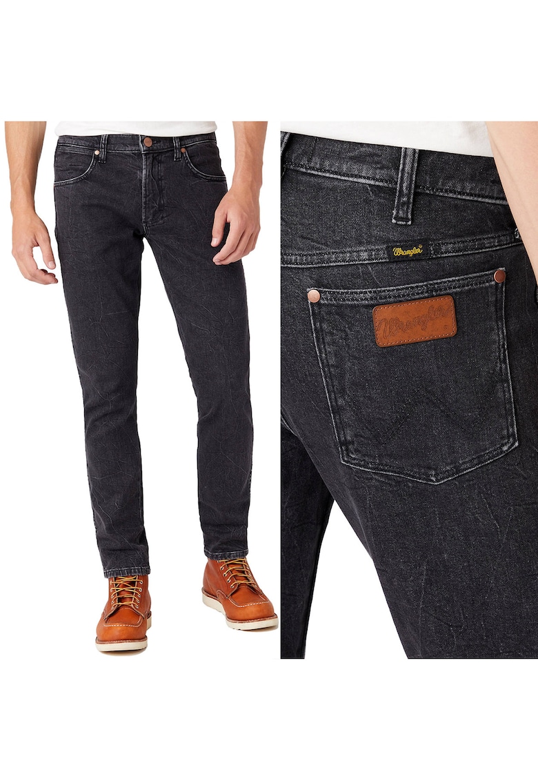 Blugi bărbați Wrangler  Slim Tapered - negru - Negru