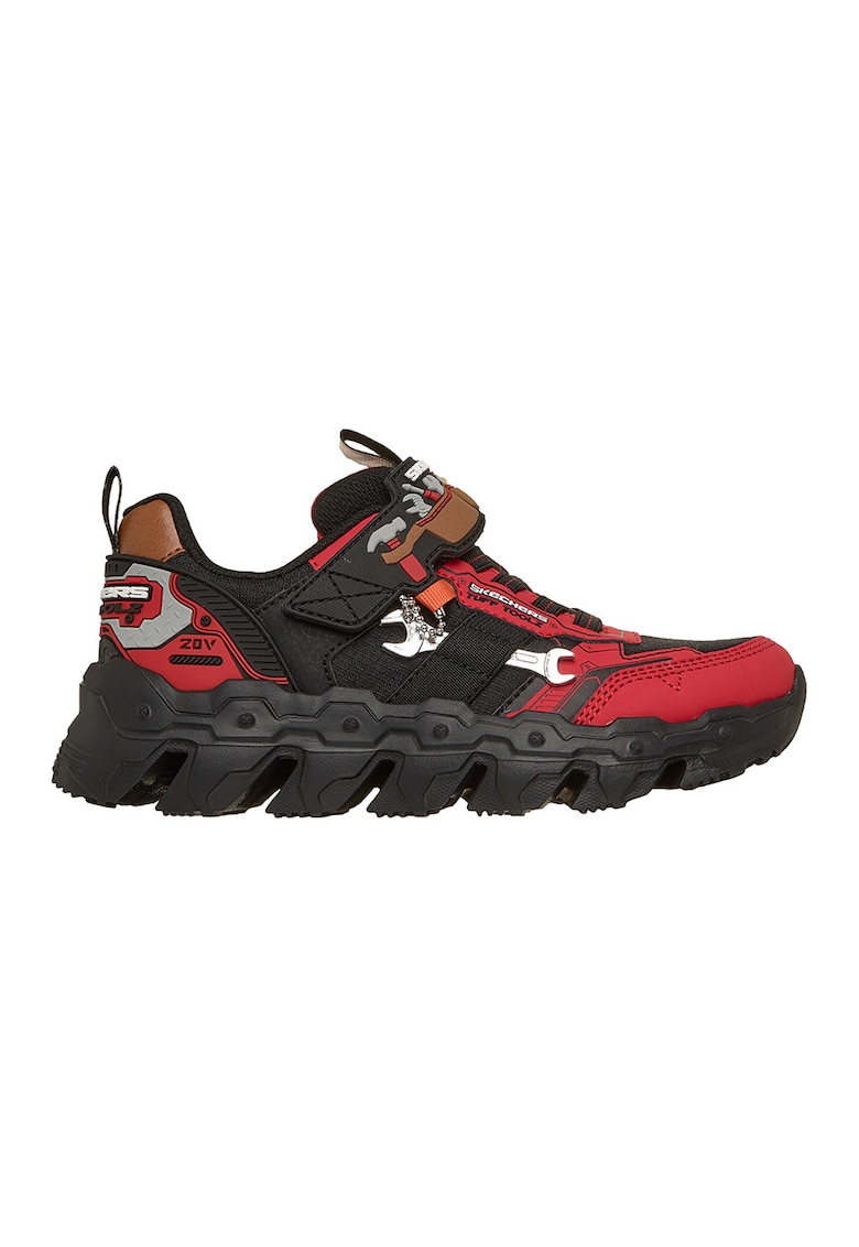Pantofi sport Mega-Flex Lite cu velcro - Rosu/Negru