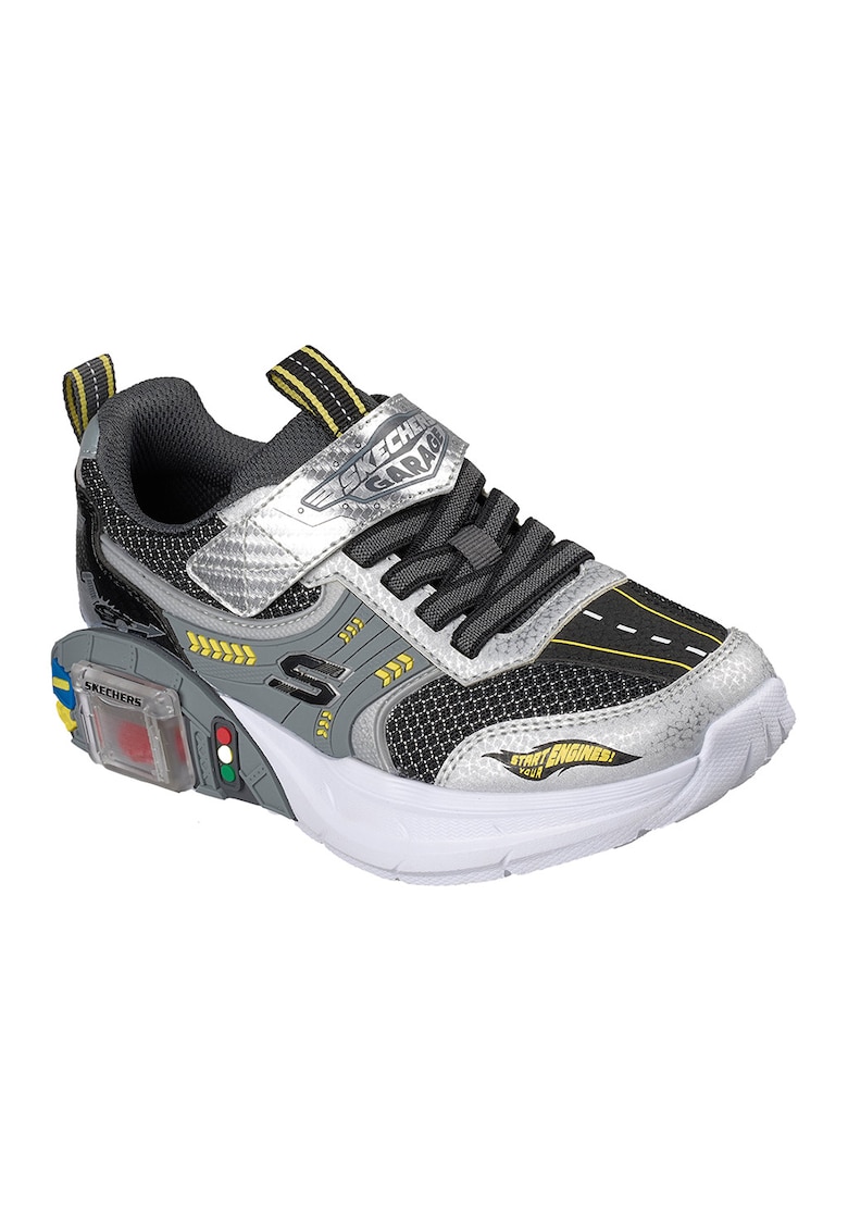Pantofi sport Garage cu masinute - Gri/Galben/Argintiu