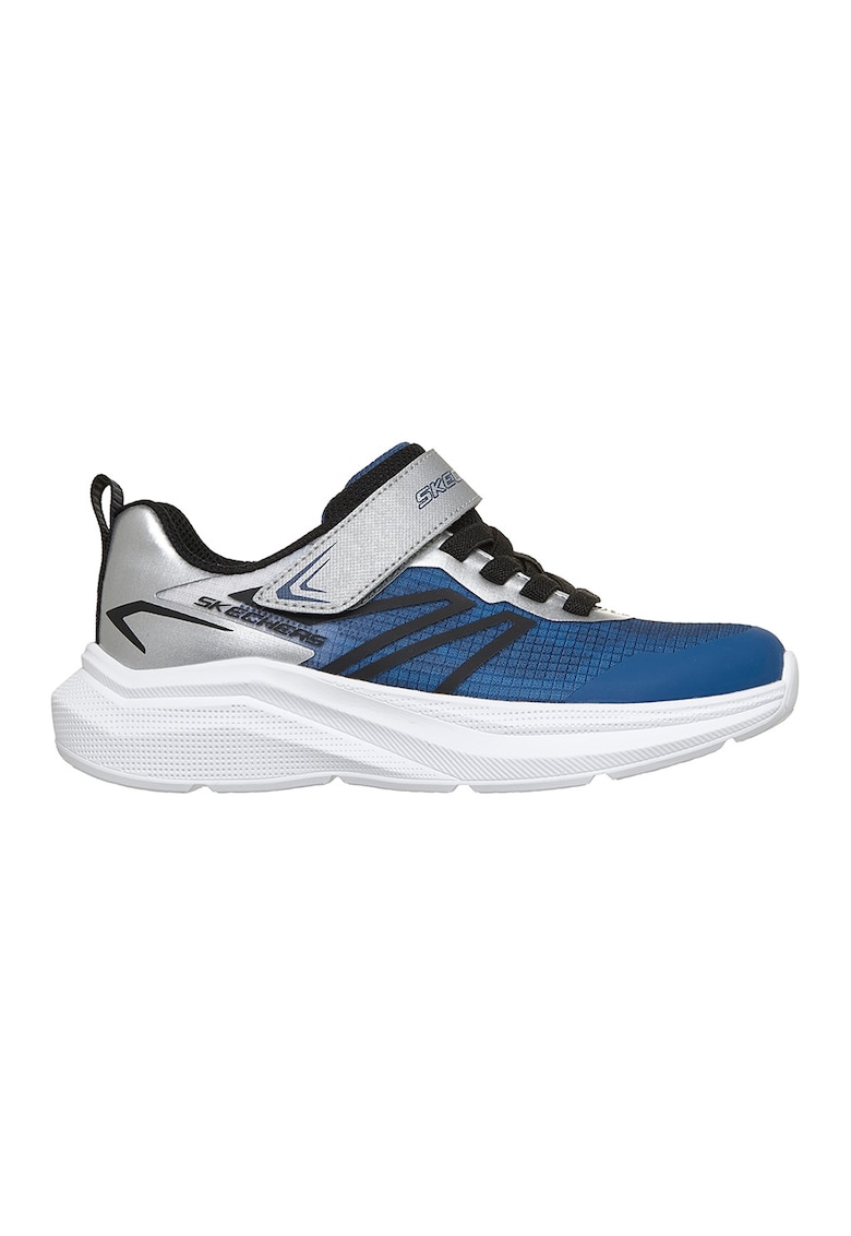 Pantofi sport Microspec Velocity din material sintetic cu insertii de plasa - Argintiu/Bleumarin