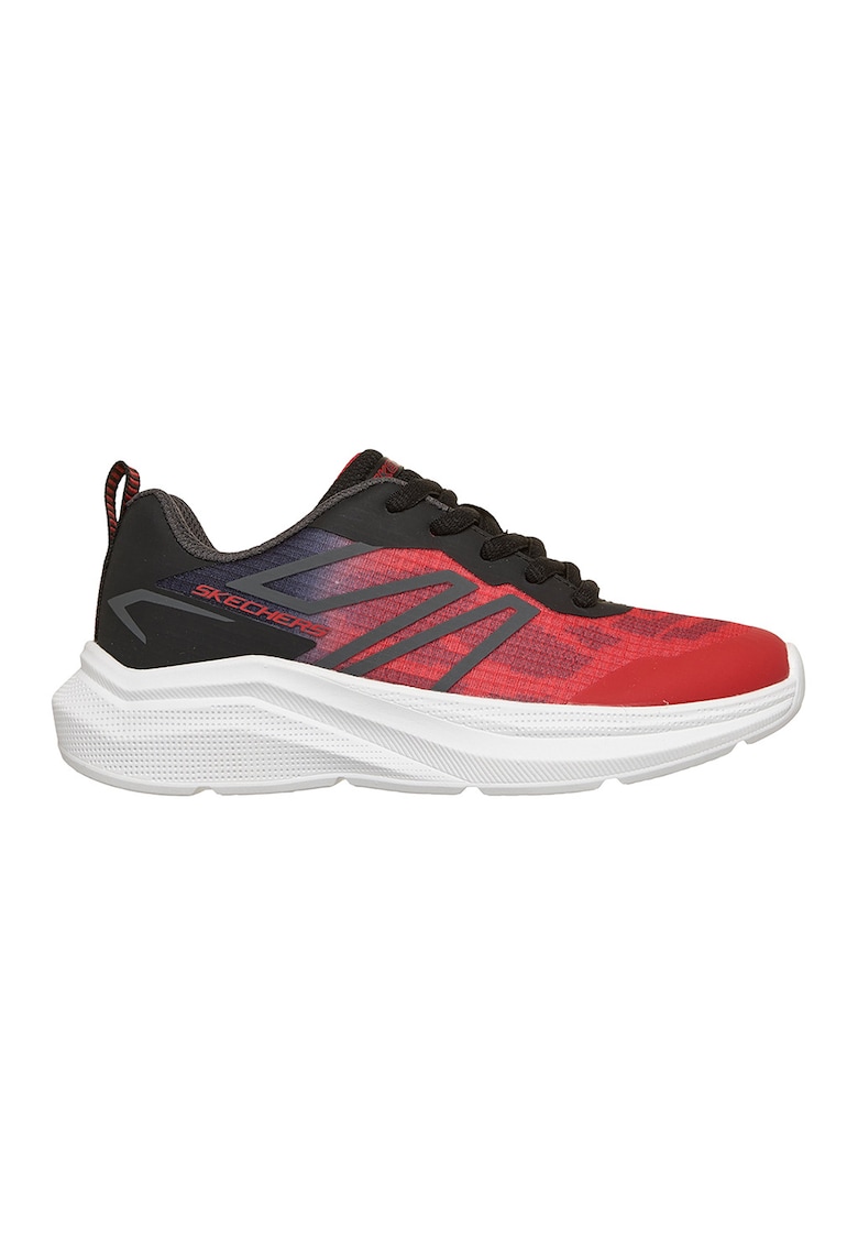 Pantofi sport Microspec Velocity - Zromic Synthetic cu insertii de plasa - Negru stins/Rosu stins