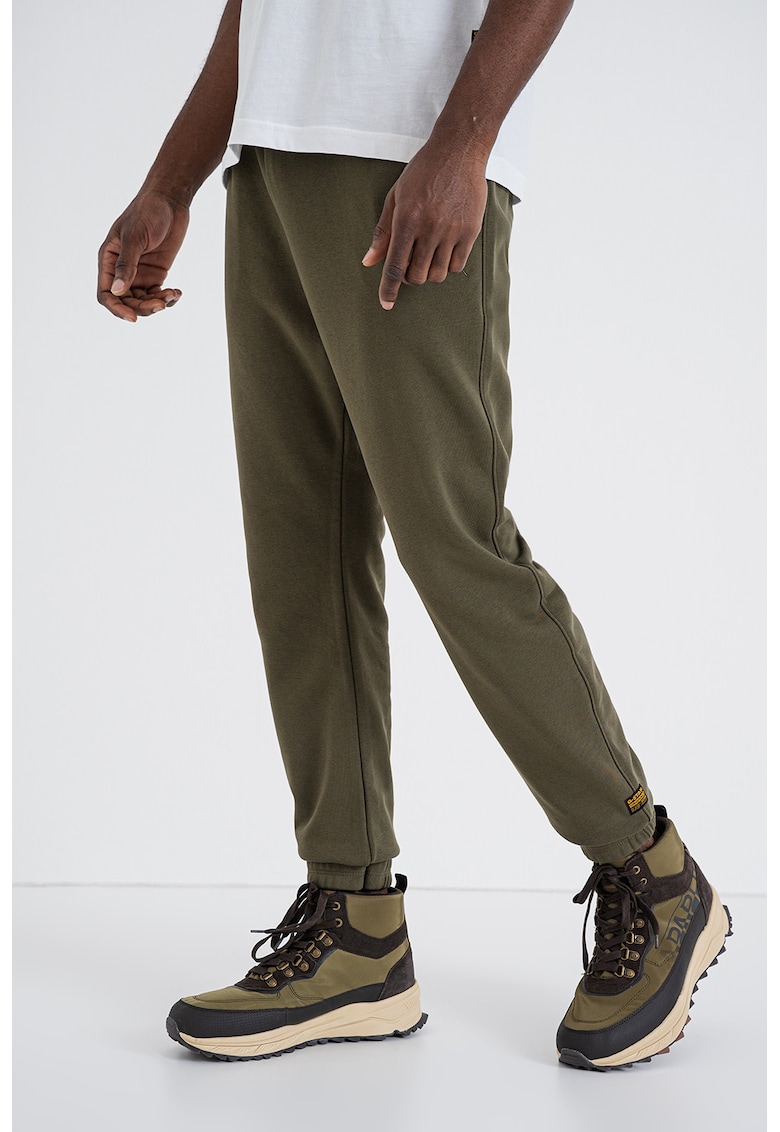 Pantaloni de trening din amestec de bumbac organic - Kaki inchis