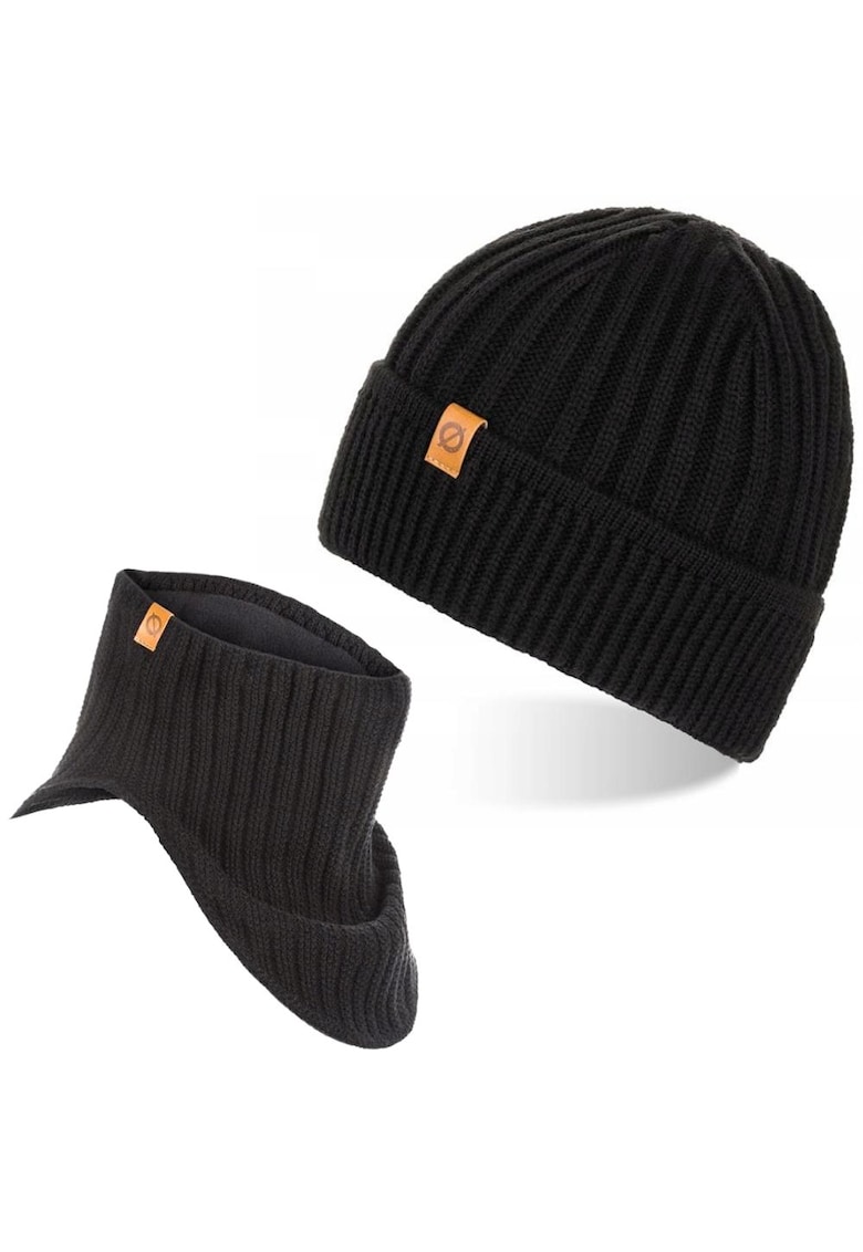 Set caciula si fular barbati Brodrene - Acril - Negru