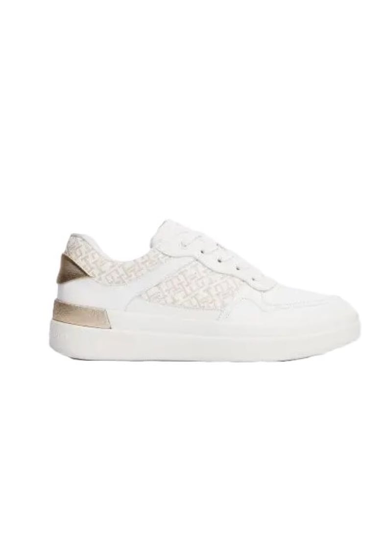 Pantofi sport din piele si piele ecologica Lux Court - Alb