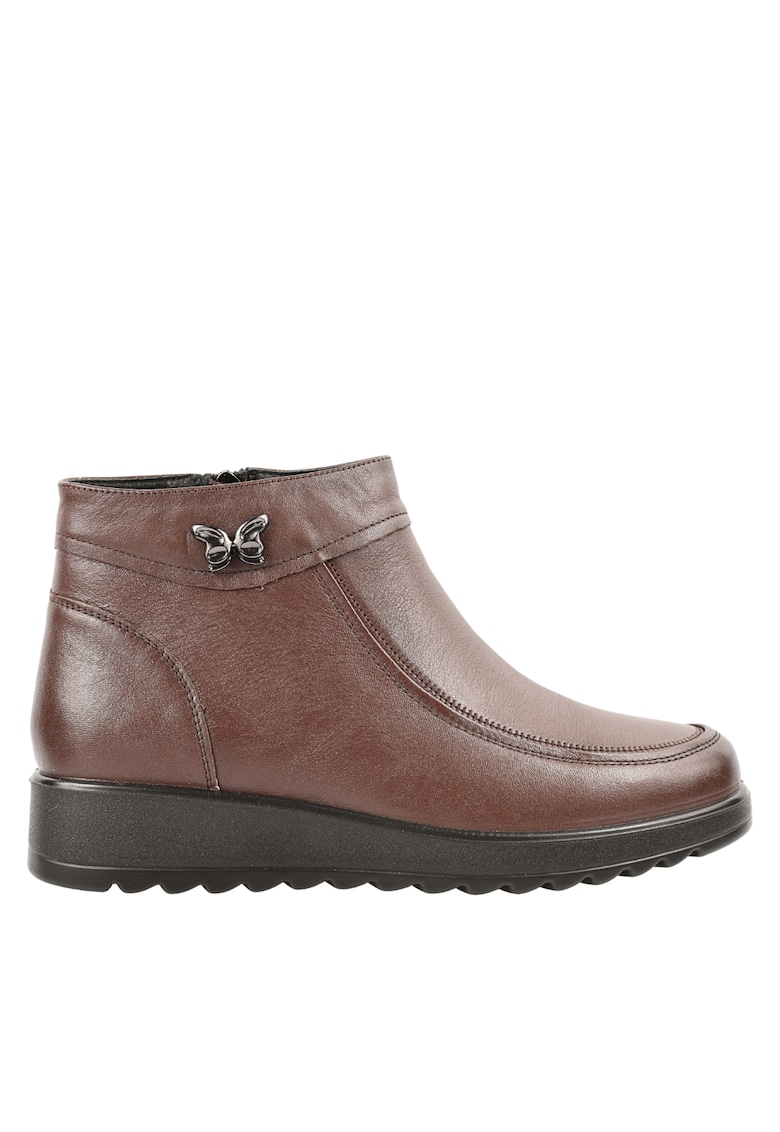 Ghete casual - dama -  3727 maro - piele naturala - Maro