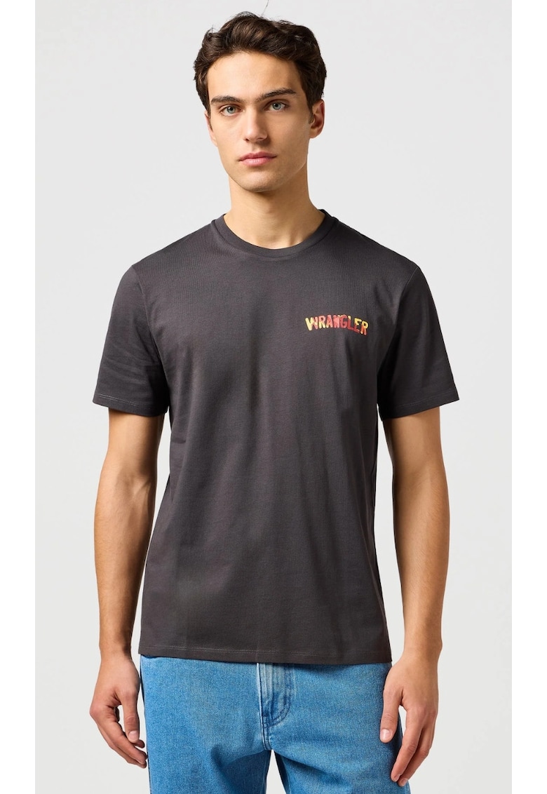 Tricou barbati -  BIG GRAPHIC TEE - negru - bumbac - maneca scurta - croiala regular fit