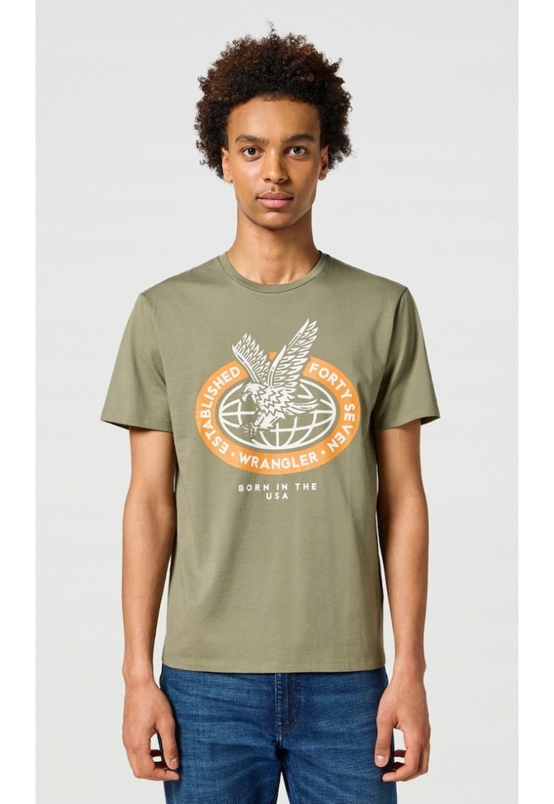 Tricou barbati -  AMERICANA TEE - verde - bumbac - maneca scurta