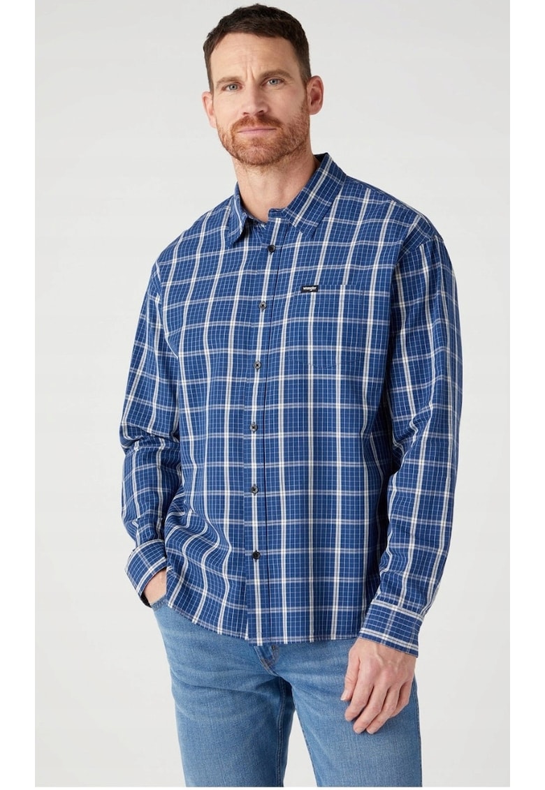 Camasa barbati -  denim - supradimensionat - albastru - bumbac -