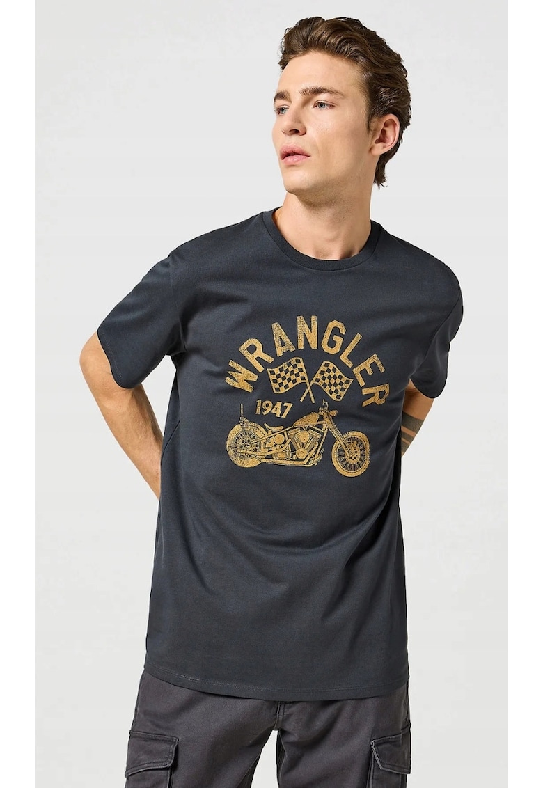 Tricou barbati -  Americana Tee - decolorat - negru - bumbac