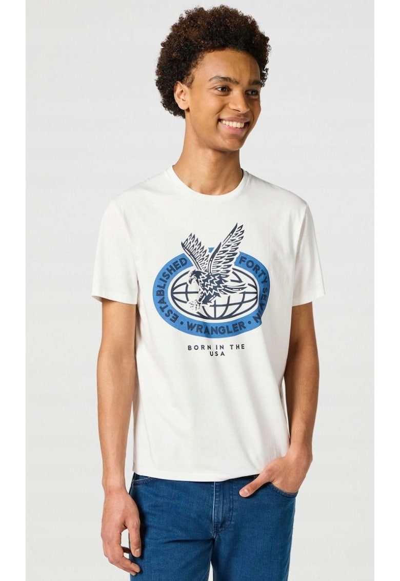 Tricou barbati -  AMERICANA alb - bumbac - Alb