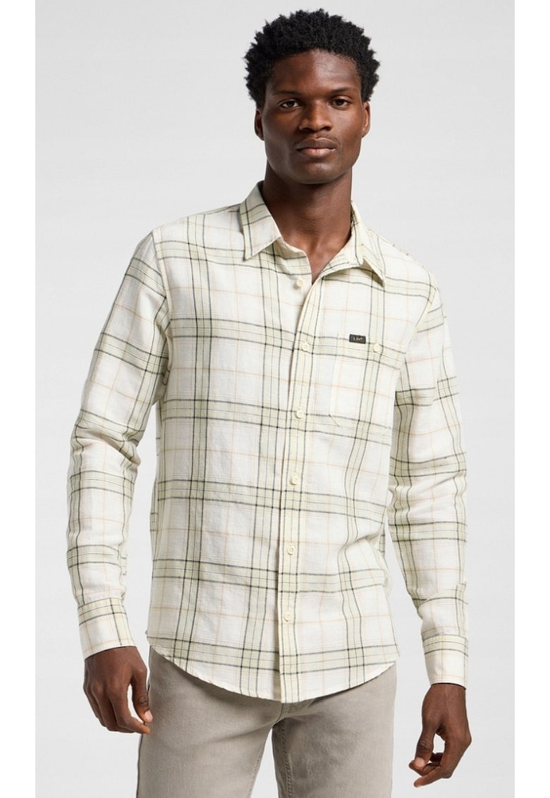 Camasa barbati -  LEESURE SHIRT - verde - bumbac - regular fit - maneca scurta