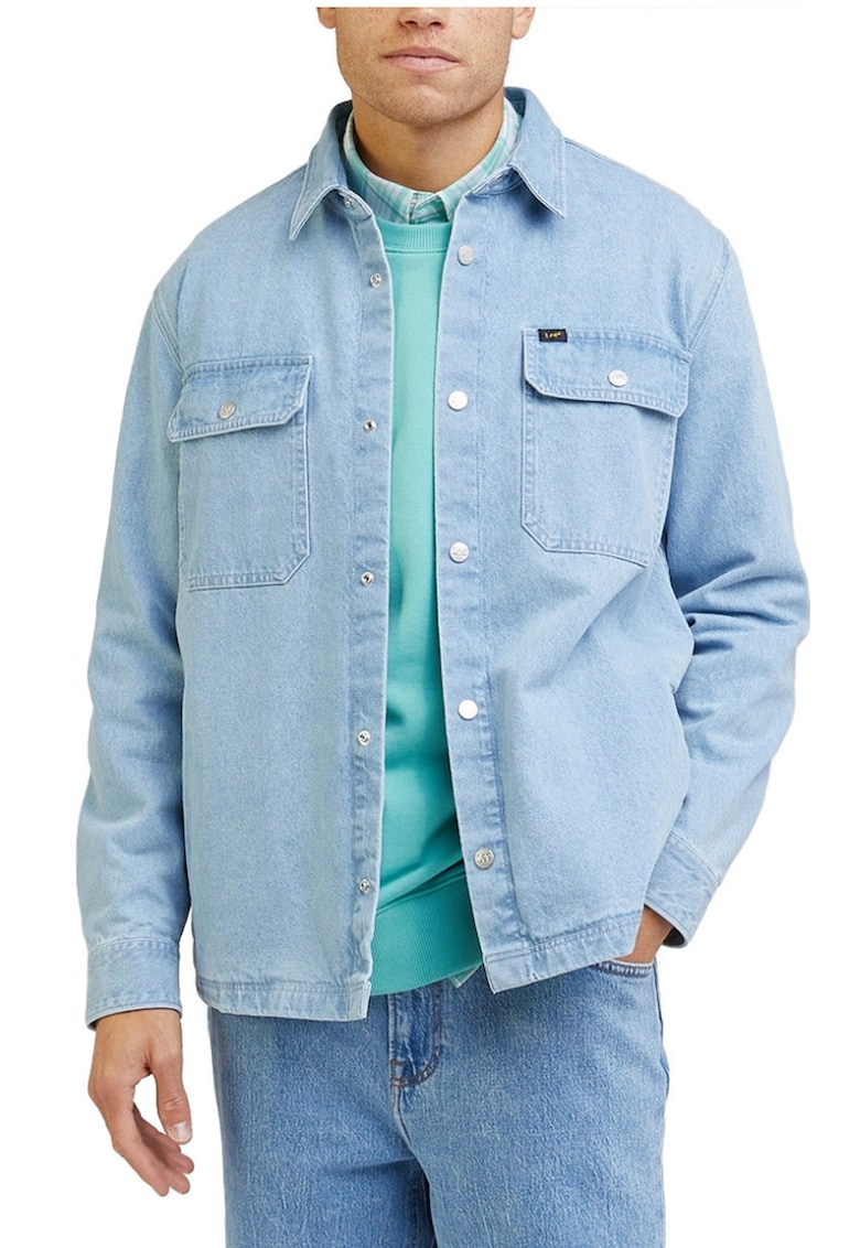 Jacheta  denim - pentru barbati - albastru indigo - bumbac