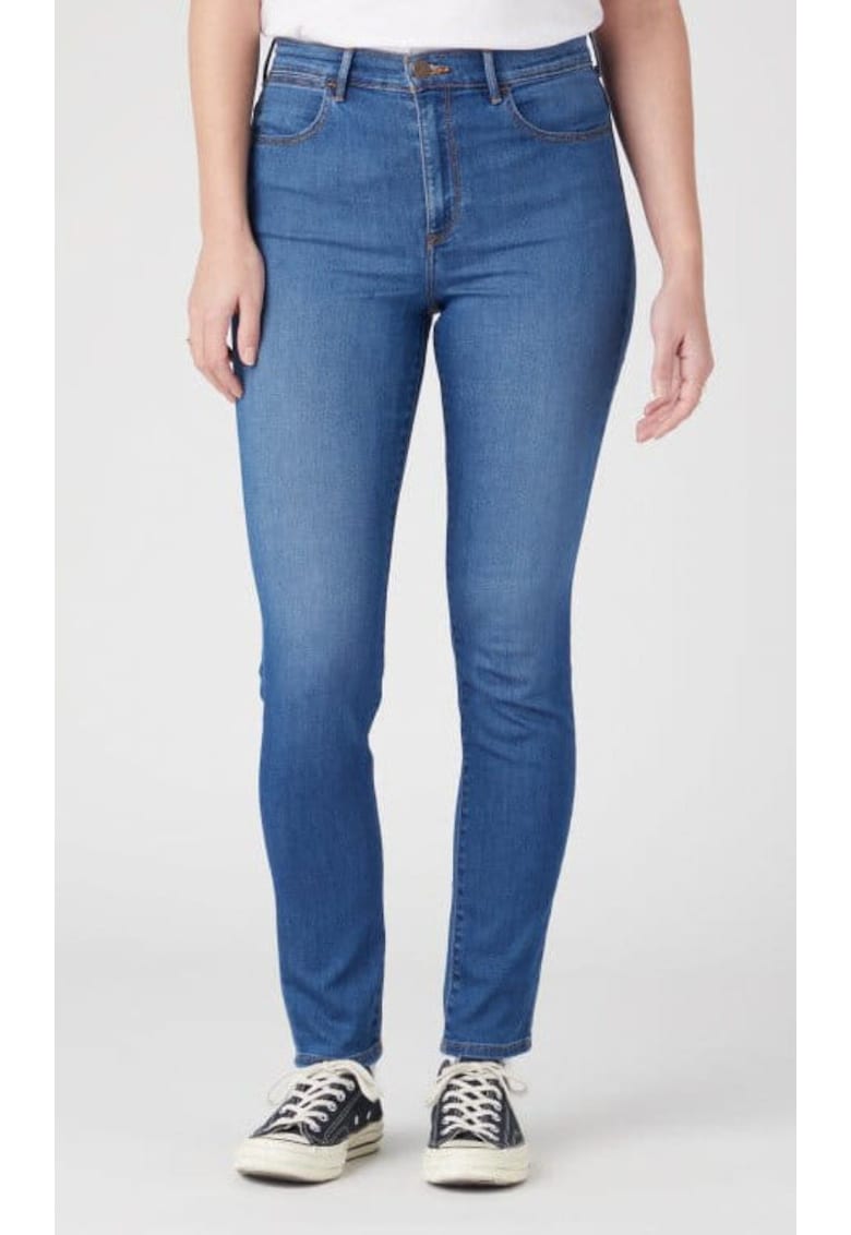 Blugi skinny dama  bumbac/elastan - albastru -