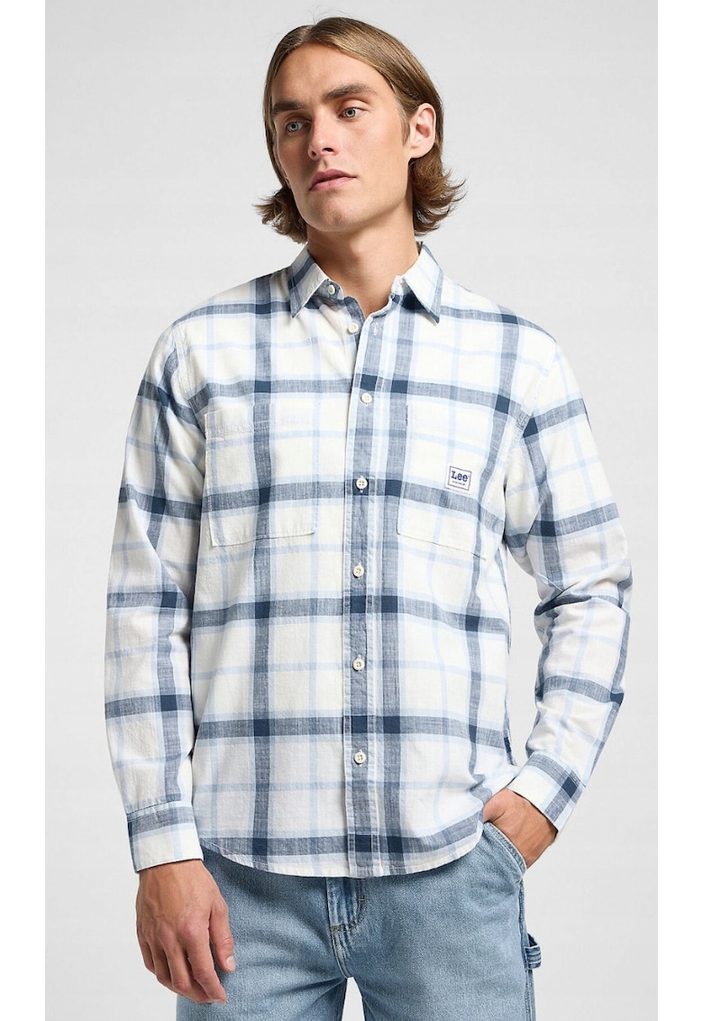 Camasa  WORKWEAR SHIRT 2.0 - supradimensionata - bumbac - Albastru