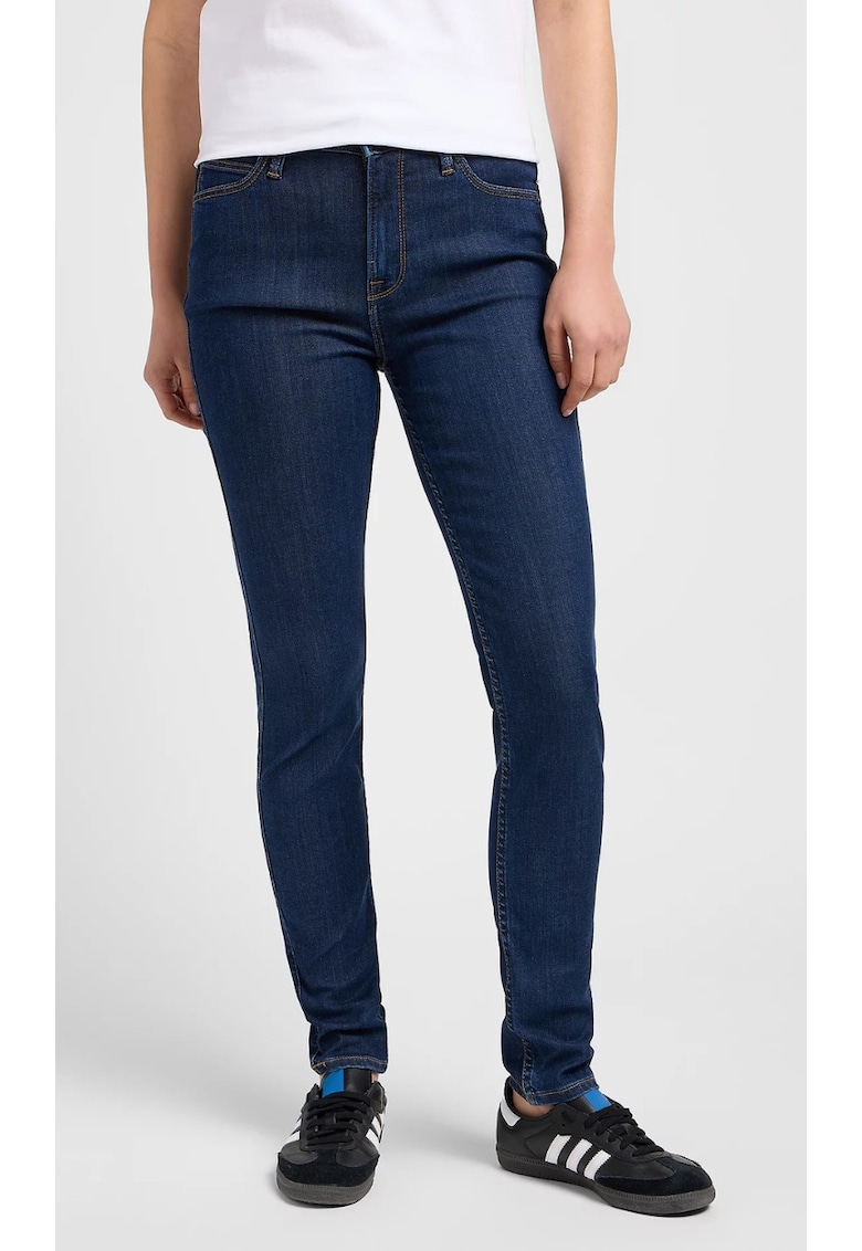 Blugi dama L626SIAT -  talie inalta - bumbac - Bleumarin
