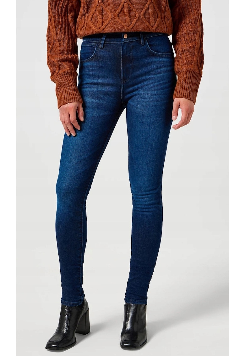 Blugi dama -  Skinny - talie inalta - albastru - Albastru