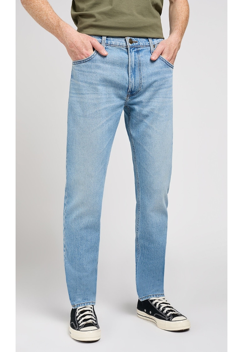 Blugi barbatesti  Rider Slim - albastru - denim elastic - talie usor ridicata