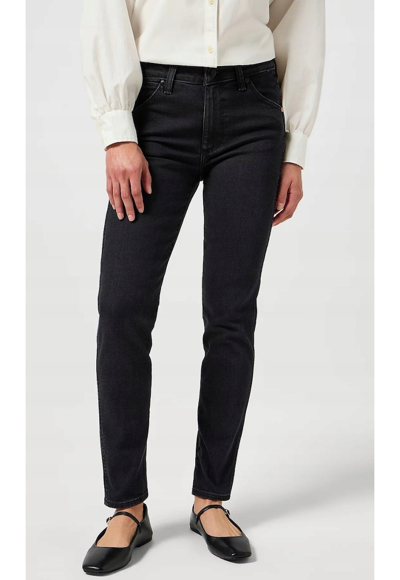 Blugi dama  slim fit - negru - bumbac - Negru