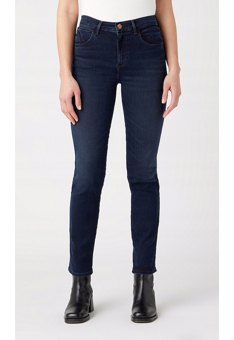 Blugi dama  slim fit - albastru inchis - bumbac - Albastru inchis