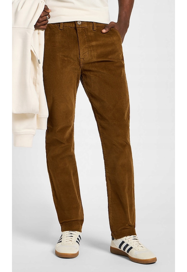 Blugi barbati  Slim Chino - bumbac/elastan - maro -