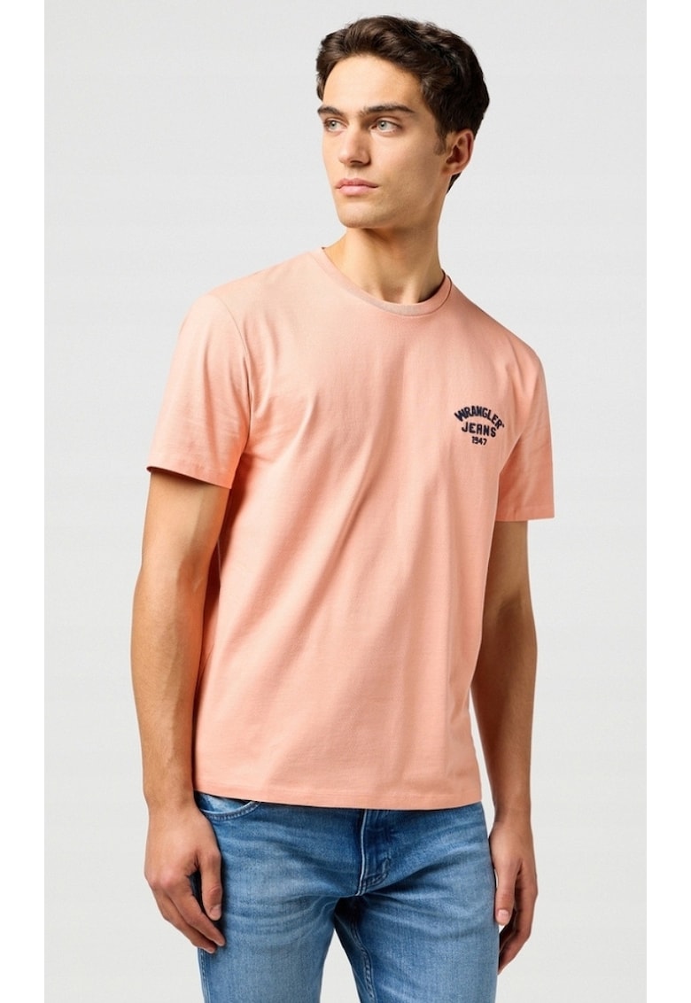 Tricou barbati -  SMALL LOGO TEE - roz - bumbac - maneca scurta