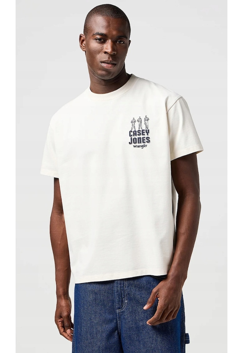 Tricou barbati -  Casey Jones Graphic - alb - bumbac - maneca scurta - croiala regular fit
