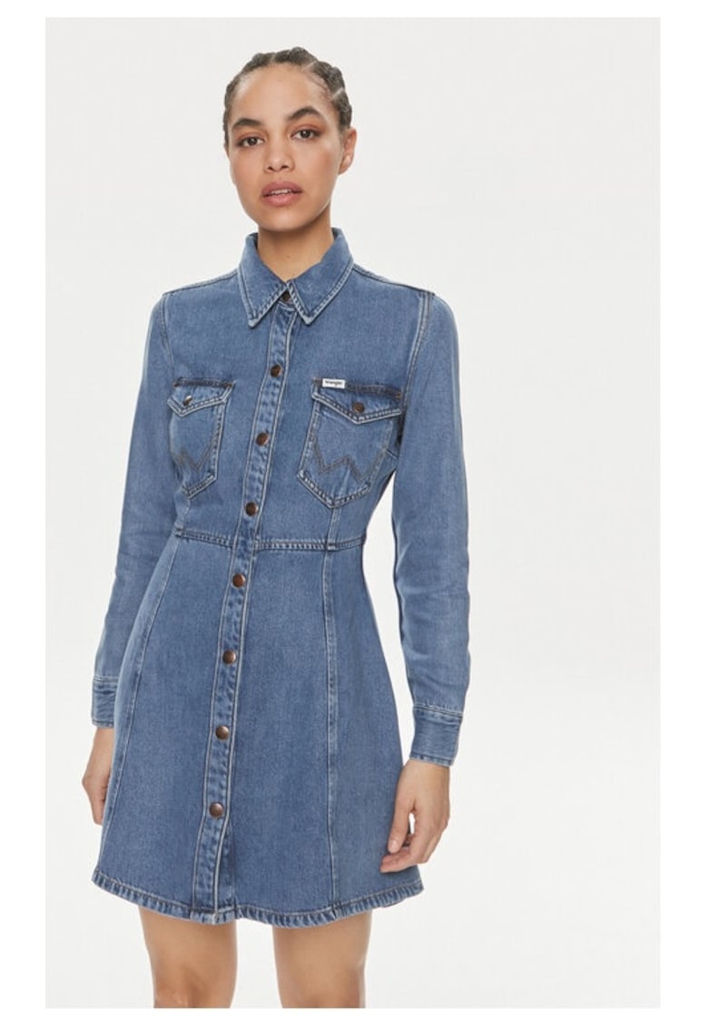 Rochie dama -  Albastru - Lyocell