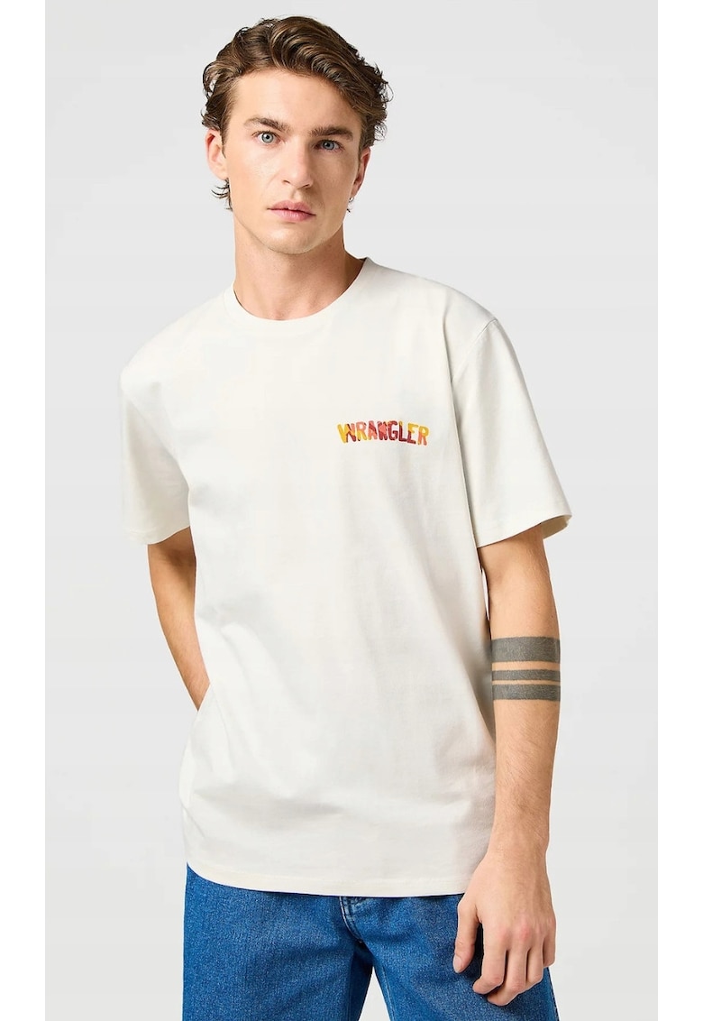 Tricou barbati -  BIG GRAPHIC TEE - alb - bumbac - maneca scurta