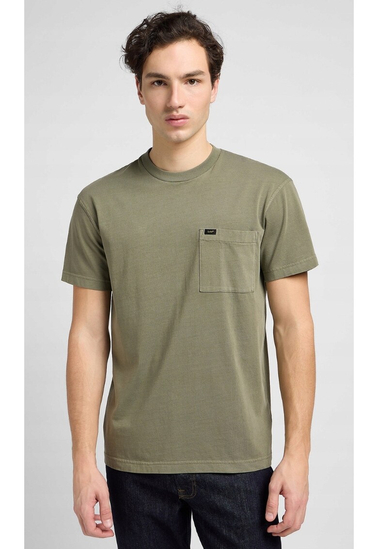 Tricou barbati -  RELAXED POCKET TEE - supradimensionat - verde - bumbac