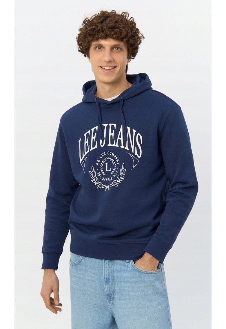 Hanorac  bleumarin - cu logo imprimat - regular -