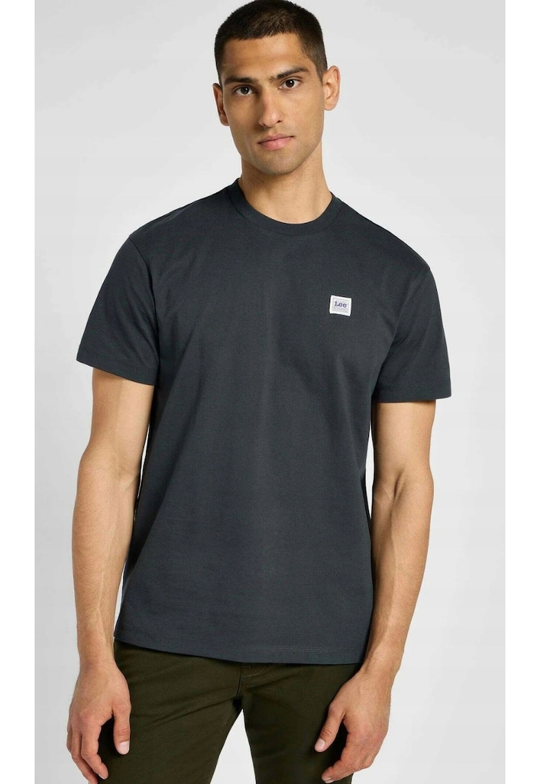Tricou barbati  supradimensionat - maneca scurta - negru - bumbac -