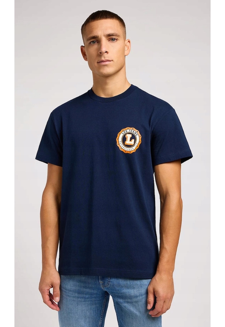 Tricou barbati -  Bumbac - Albastru