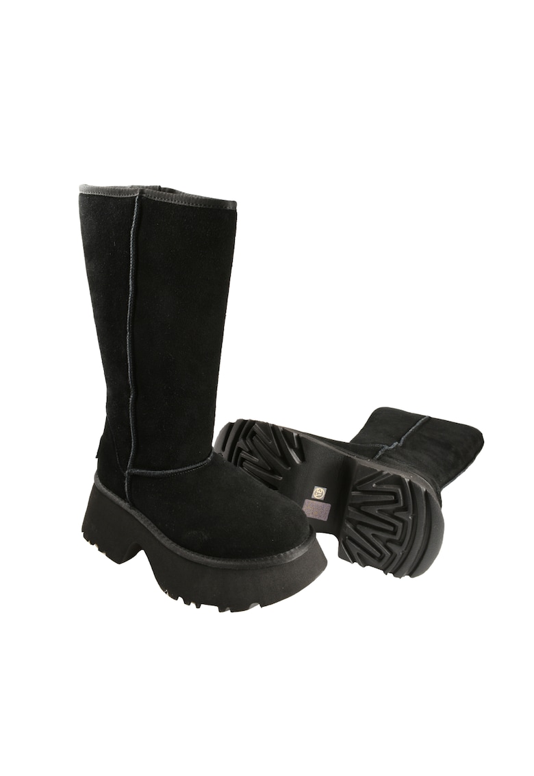Cizme sport -  D113-8 - negru - piele intoarsa - Negru