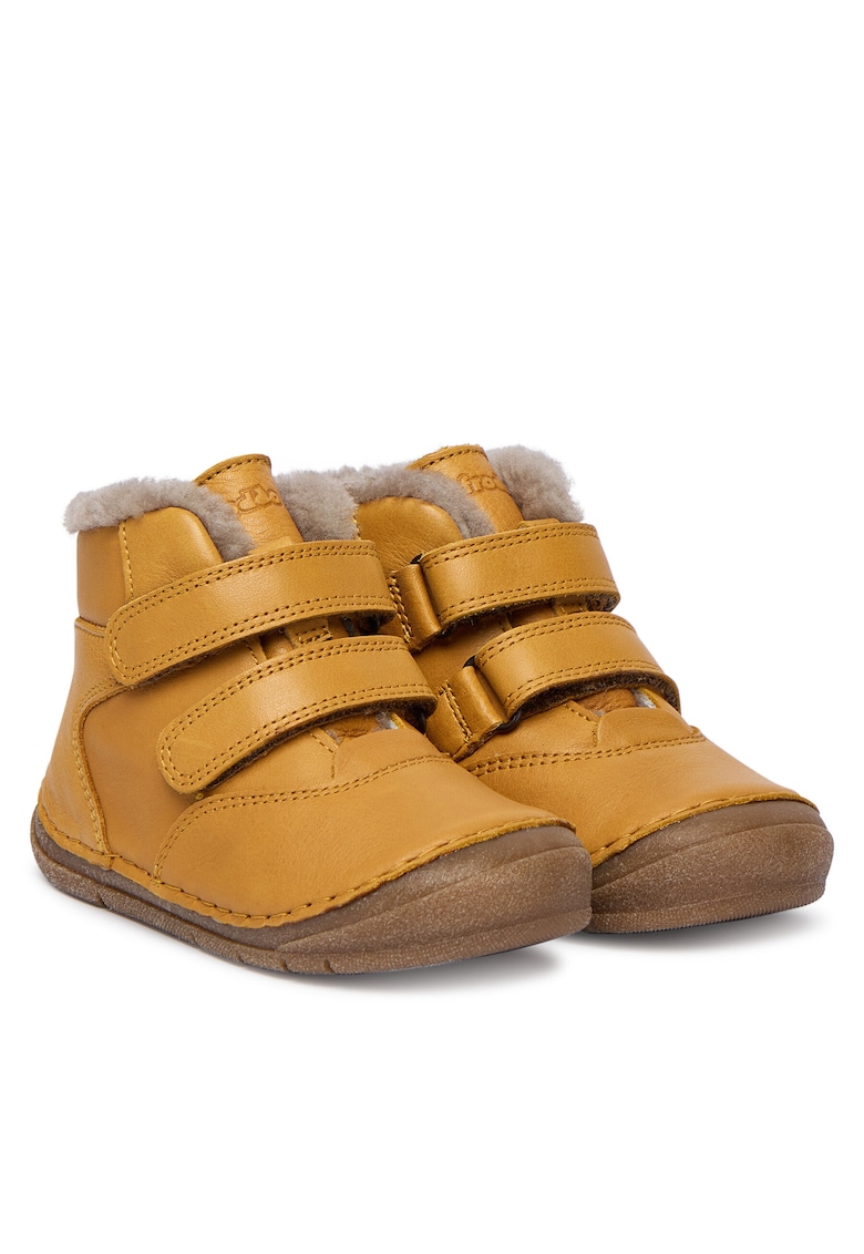 Ghete fete -  piele naturala - galben mustar