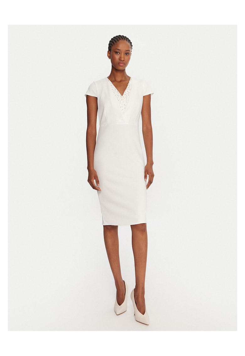 Rochie de cocktail -  alb - fabrica usoara -
