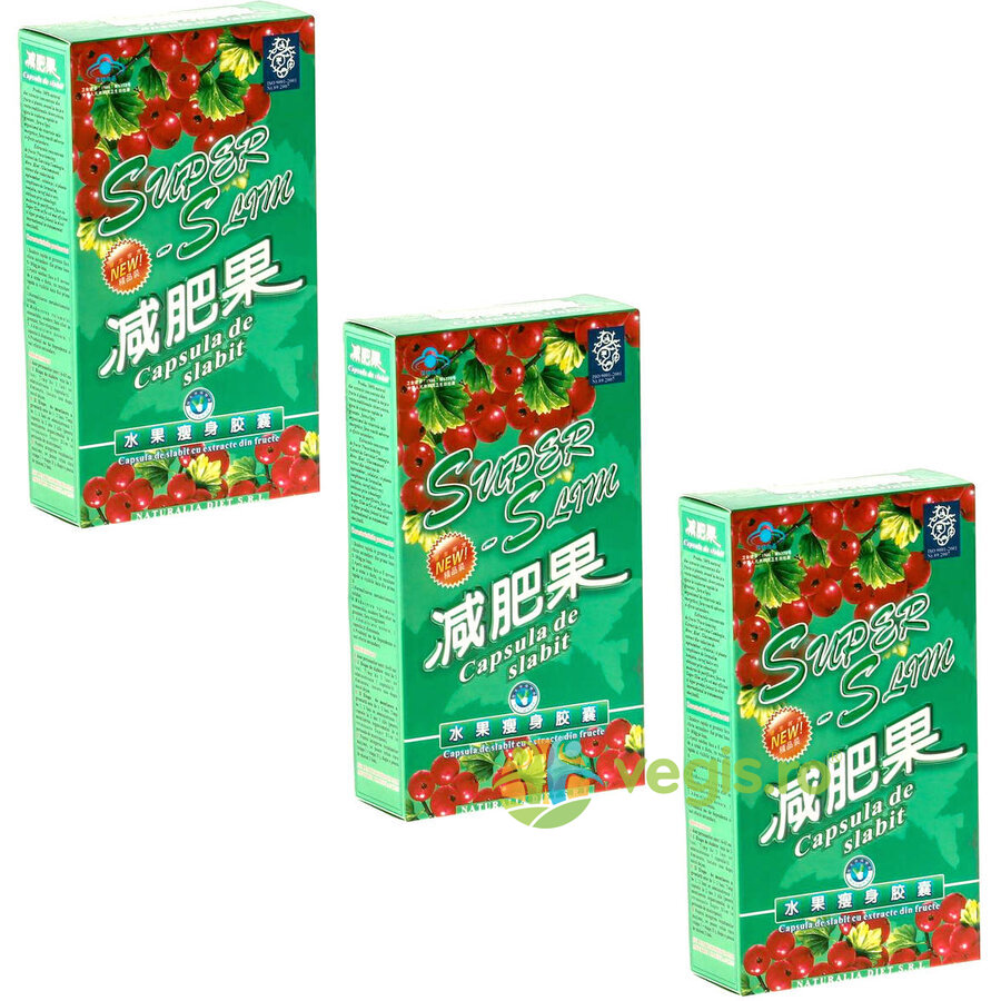 Oferte la Pachet Tratament Complet de Slabire pentru 3 Luni Super Slim 30cps X 3buc.