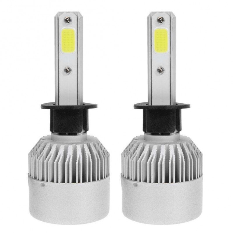 Oferte la Set 2 LED-uri Auto Techstar® S2, H1, 36w, 4000 Lumeni, 6500K, AUTO, 12-24 Volti, COB, Canbus