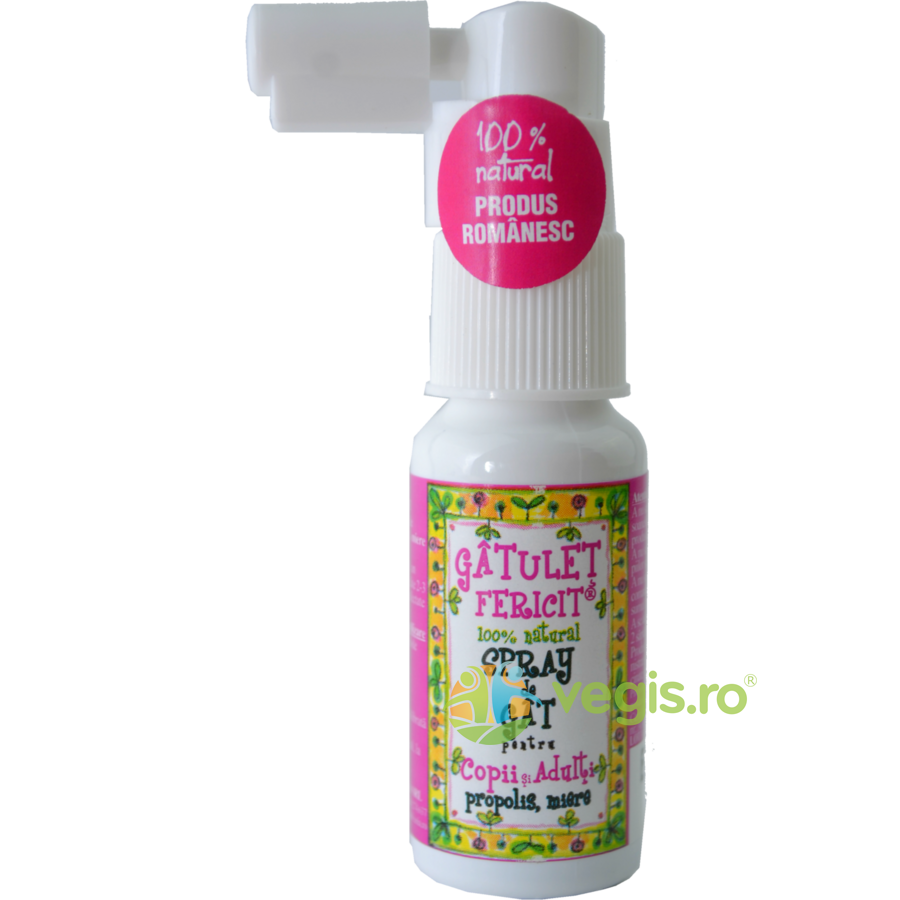 Oferte la Gatulet Fericit (20ml) - Spray de Gat pentru Copii si Adulti cu Miere si Propolis