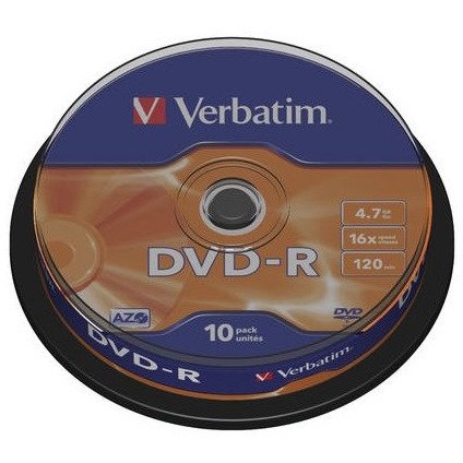 Oferte la DVD-R Verbatim 10 bucati, 16x, 4.7GB