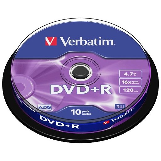 Oferte la DVD+R Verbatim 10 bucati, 16x, 4.7GB