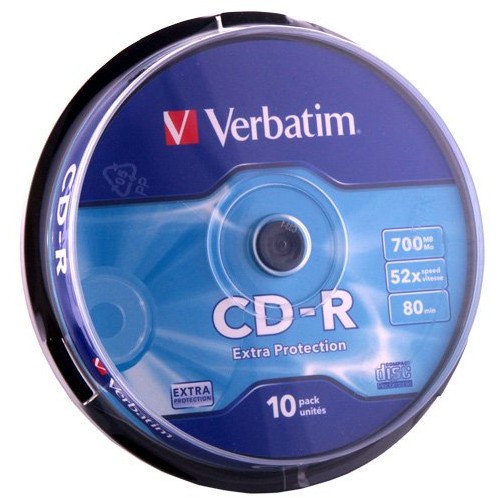 Oferte la CD-R Verbatim 10 bucati, 52x, 700MB