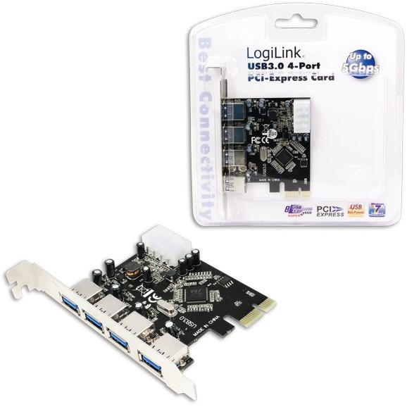 Oferte la Adaptor LogiLink PC0057 PCI-Express la 4 x USB 3.0