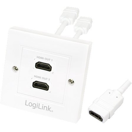 Oferte la Priza HDMI de perete cu 2 porturi HDMI, Logilink